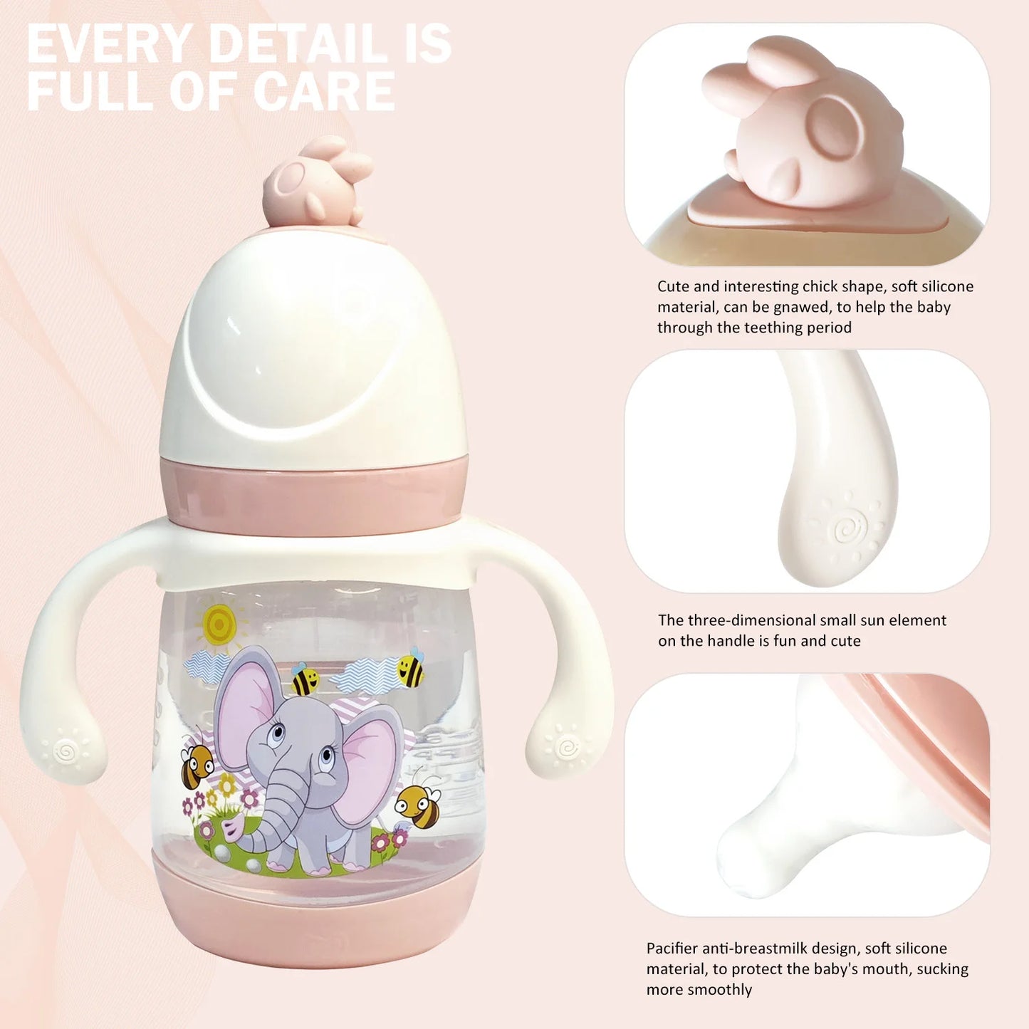 240ml newborn cartoon bottle