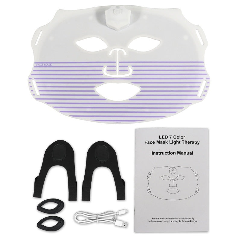 Multifunctional Rainbow Beauty Device Facial Red And Blue Light Mask Machine
