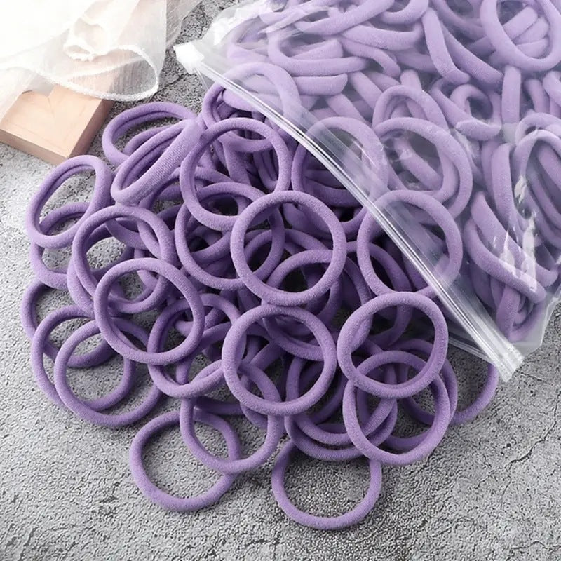 Towel Ring Hair Bands 4cm Solid Color For Ponytail