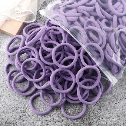 Towel Ring Hair Bands 4cm Solid Color For Ponytail