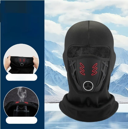 Cycling Skiing Thermal Balaclava Motorcycle Windproof Face Mask Electric Bike Helmet Liner Neck Gaiter