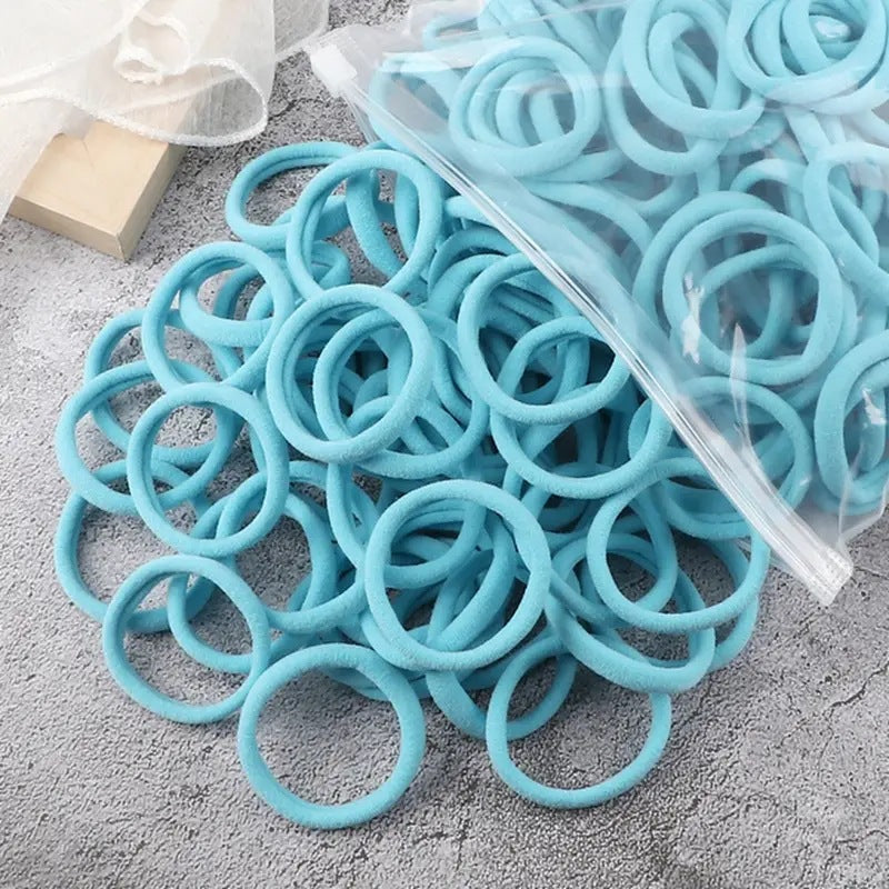 Towel Ring Hair Bands 4cm Solid Color For Ponytail