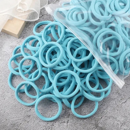 Towel Ring Hair Bands 4cm Solid Color For Ponytail