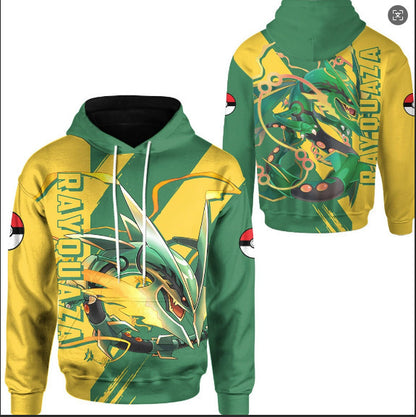 Simulated Street-style Digital-print Hooded Sweatshirt