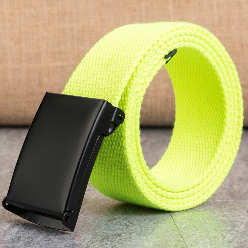 Snap-Clasp Canvas Mens Candy-Colored Belt