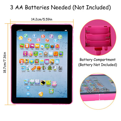 Baby Learning Tablet Educational Mini Pads Toys Touch Learn Toddler Tablet For ABC Numbers Words Gift For Boys Girls Aged 1-6 Year Old Kids