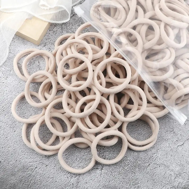 Towel Ring Hair Bands 4cm Solid Color For Ponytail
