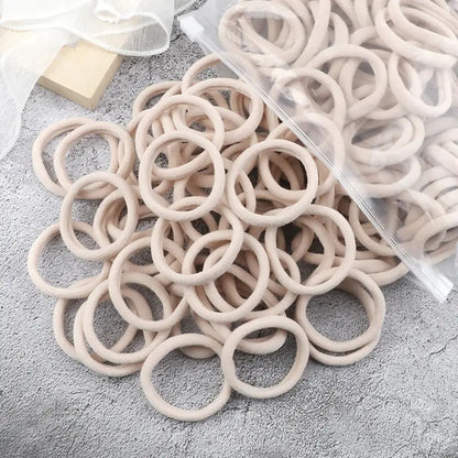 Towel Ring Hair Bands 4cm Solid Color For Ponytail