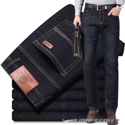 Mens Straight-leg Loose-fit Durable Casual Jeans