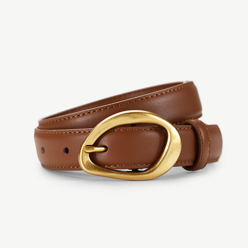 Stylish Versatile Womens Belt Made From Top-layer Cowhide