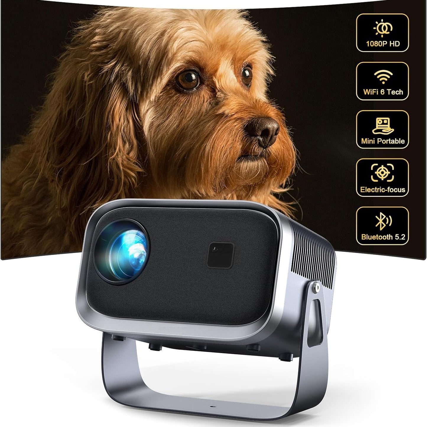 K6 PTZ Projector Small HD 4K Home Smart Portable