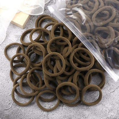 Towel Ring Hair Bands 4cm Solid Color For Ponytail