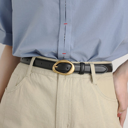 Stylish Versatile Womens Belt Made From Top-layer Cowhide