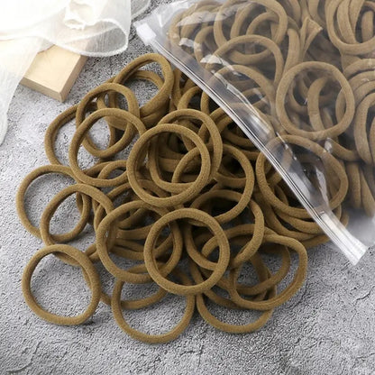Towel Ring Hair Bands 4cm Solid Color For Ponytail