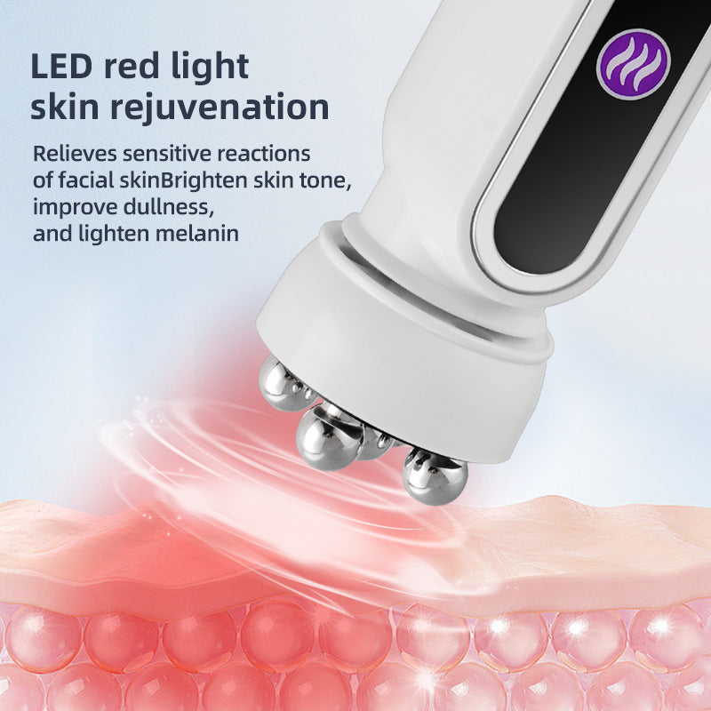 Facial Thermal Rotation Device For Lifting Firming And Rejuvenating The Skin Heats To Combat Aging