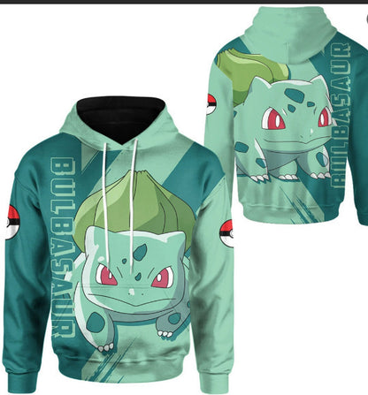 Simulated Street-style Digital-print Hooded Sweatshirt