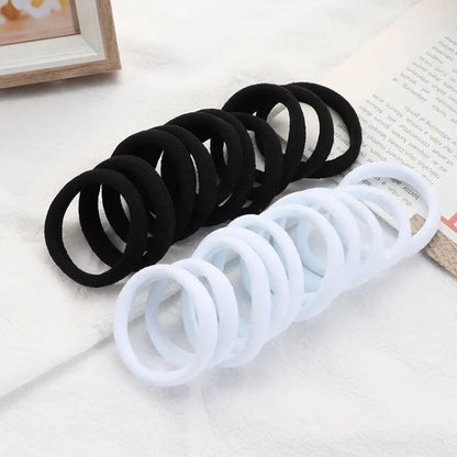 Towel Ring Hair Bands 4cm Solid Color For Ponytail