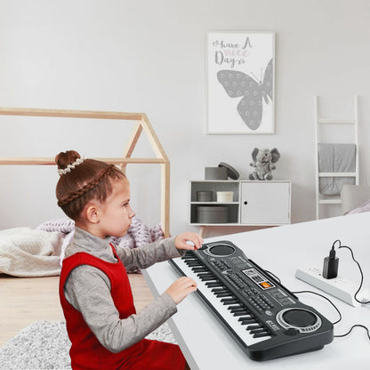 61 Keys Digital Learning Keyboard With Microphone For Beginners Kids Girls Boys Adults