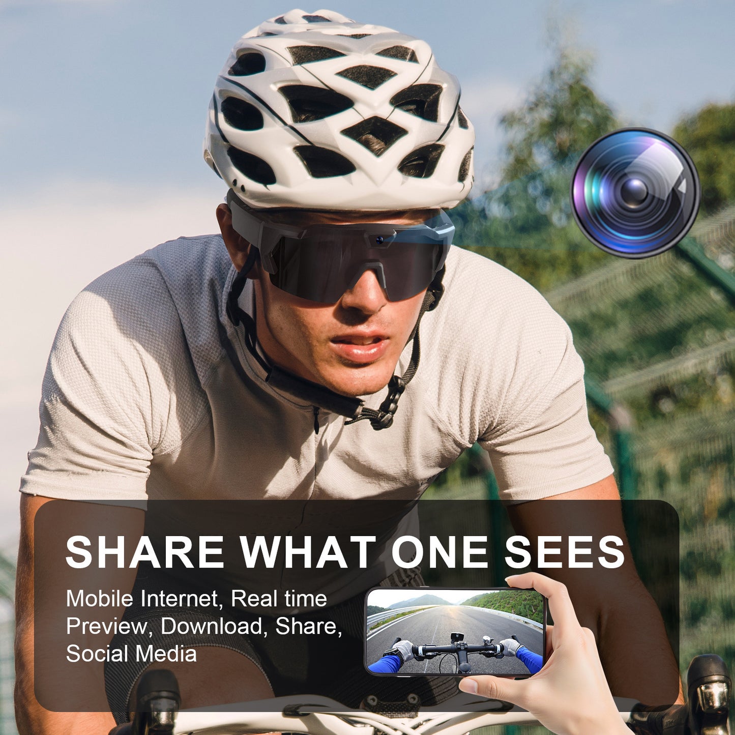 Smart  AI Riding Glasses With Camera