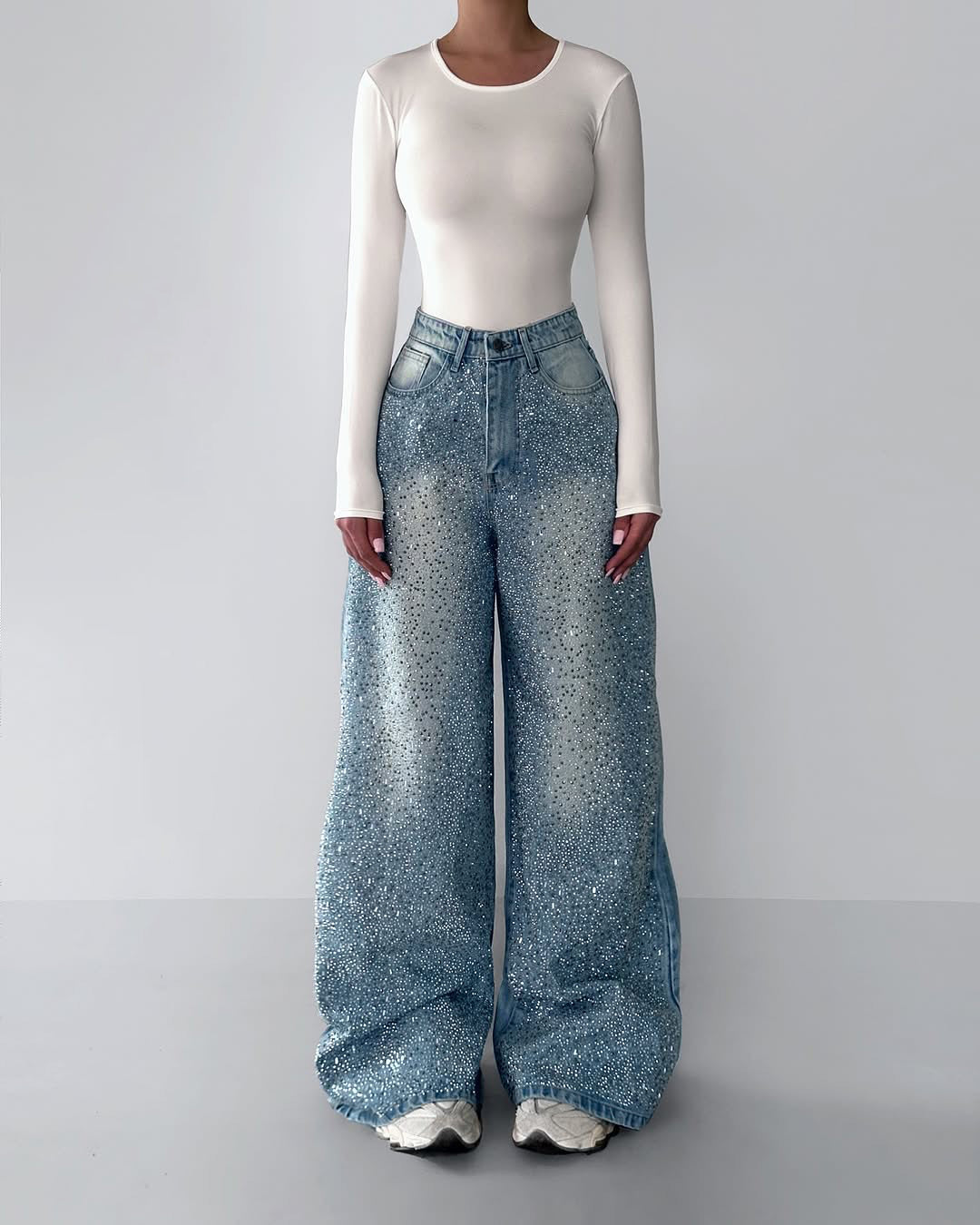 Rhinestone Denim Jeans