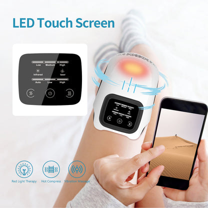 Intelligent Home Use Electric Intelligent Kneading Heating Knee Massager Rechargeable Pain Relief Infrared Laser Vibration Knee Massager