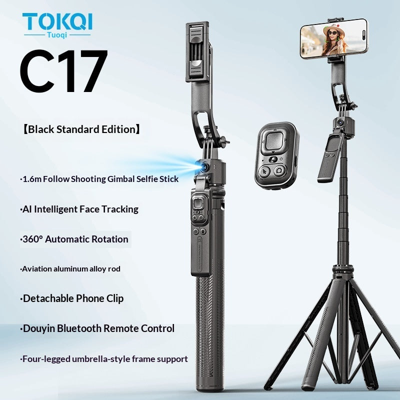 C17 Smartphone Selfie Stick Smart  Stabilized Extendable Gimbal With Full Auto Mode