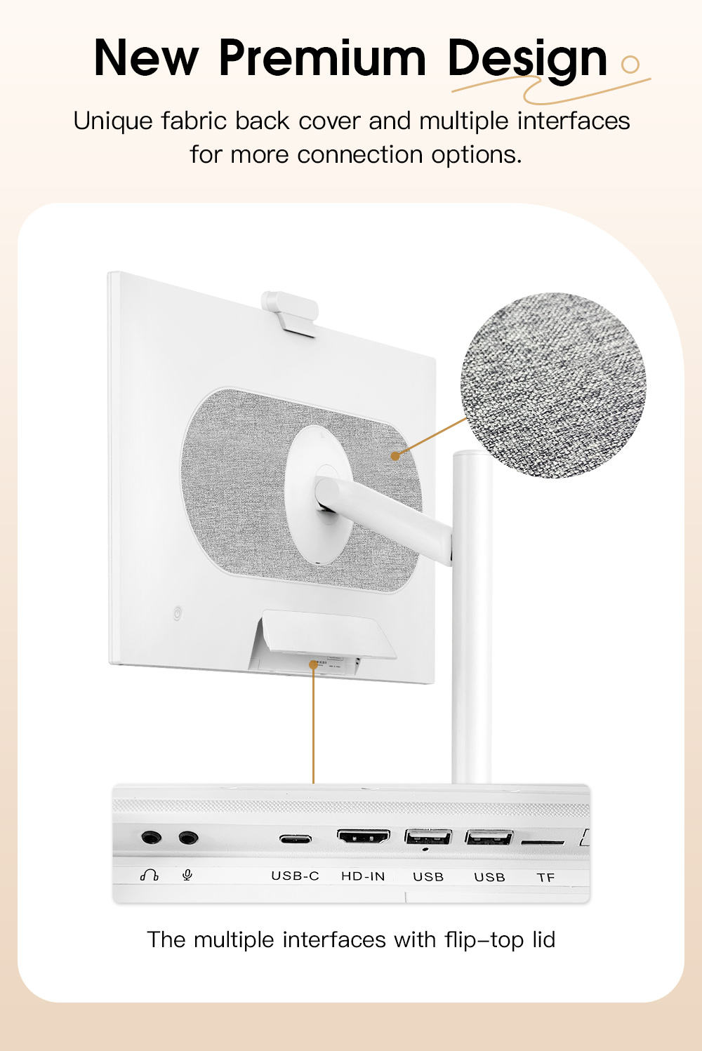 32 Inch 128GB Smart Portable TV Android OS 1080P 13MP Camera Remote Control Control Home Office Entertainment Portable Smart Tv