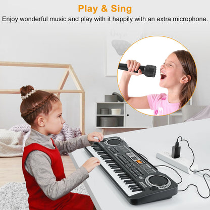 61 Keys Digital Learning Keyboard With Microphone For Beginners Kids Girls Boys Adults