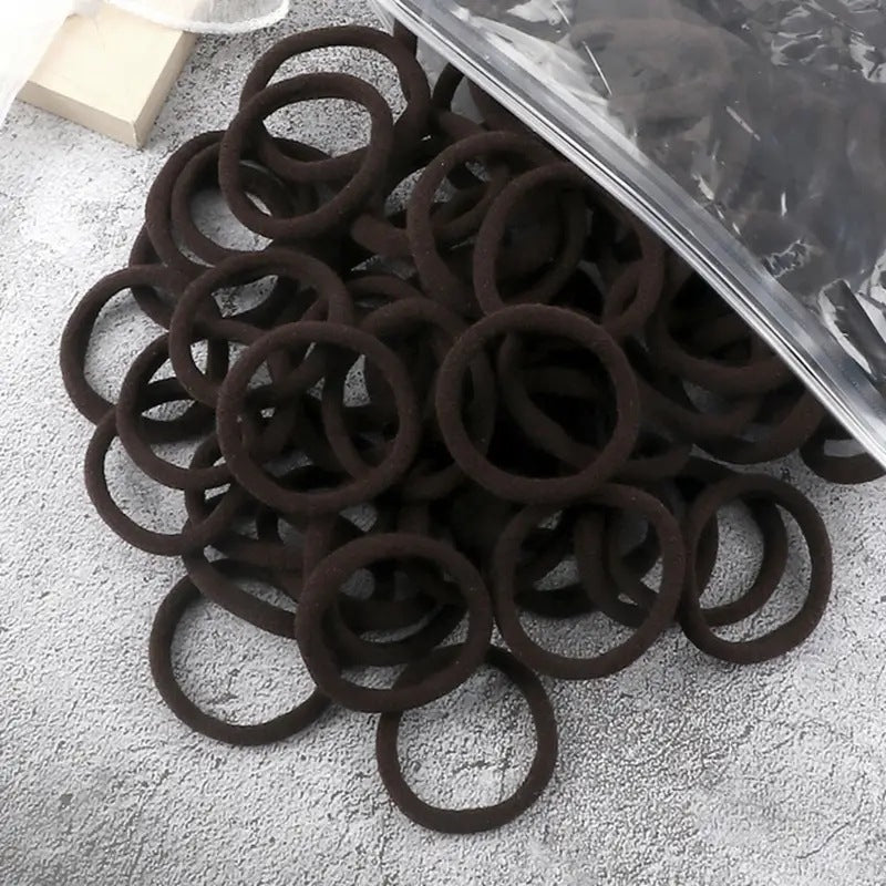 Towel Ring Hair Bands 4cm Solid Color For Ponytail