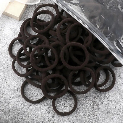 Towel Ring Hair Bands 4cm Solid Color For Ponytail