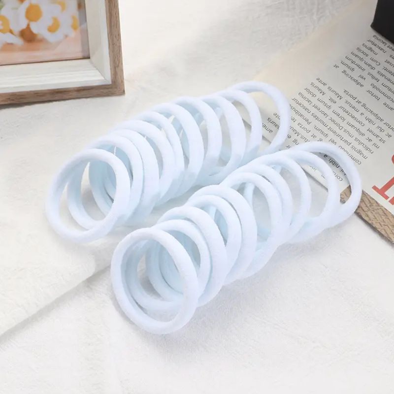Towel Ring Hair Bands 4cm Solid Color For Ponytail