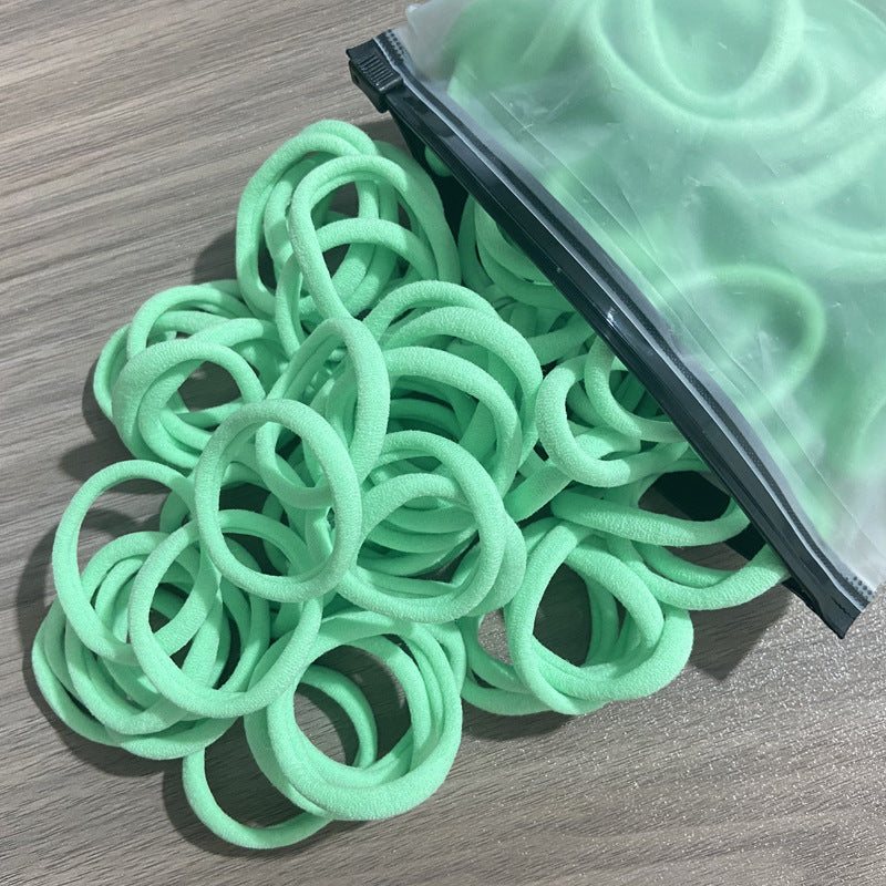 Towel Ring Hair Bands 4cm Solid Color For Ponytail