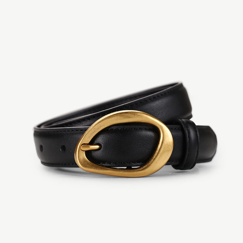Stylish Versatile Womens Belt Made From Top-layer Cowhide