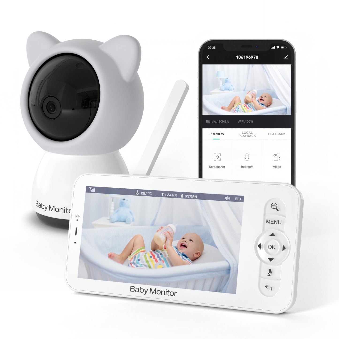 Baby Monitor Monitor Can Be Viewed By Mobile Phone