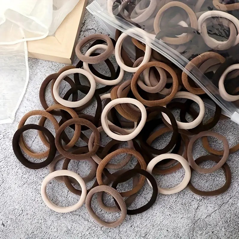 Towel Ring Hair Bands 4cm Solid Color For Ponytail