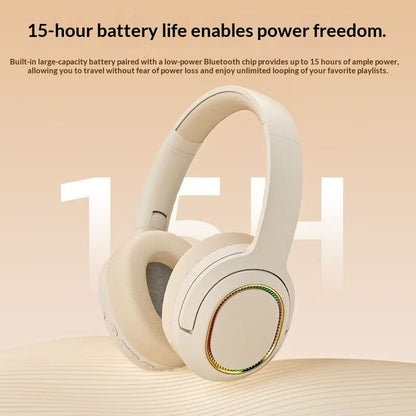 Headset Wireless Bluetooth Earphones With RGB Lighting