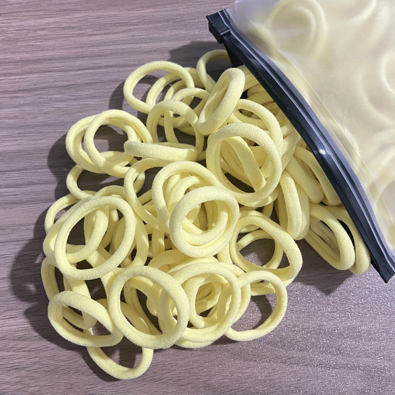Towel Ring Hair Bands 4cm Solid Color For Ponytail