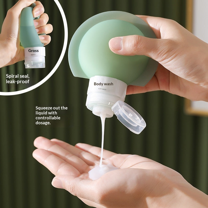 Portable Travel Dispensing Silicone Bottle