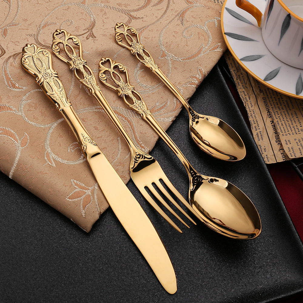 Stainless Steel Western Food Tableware Set Steak Knife And Fork Gift Box Steak Knife, Fork And Spoon