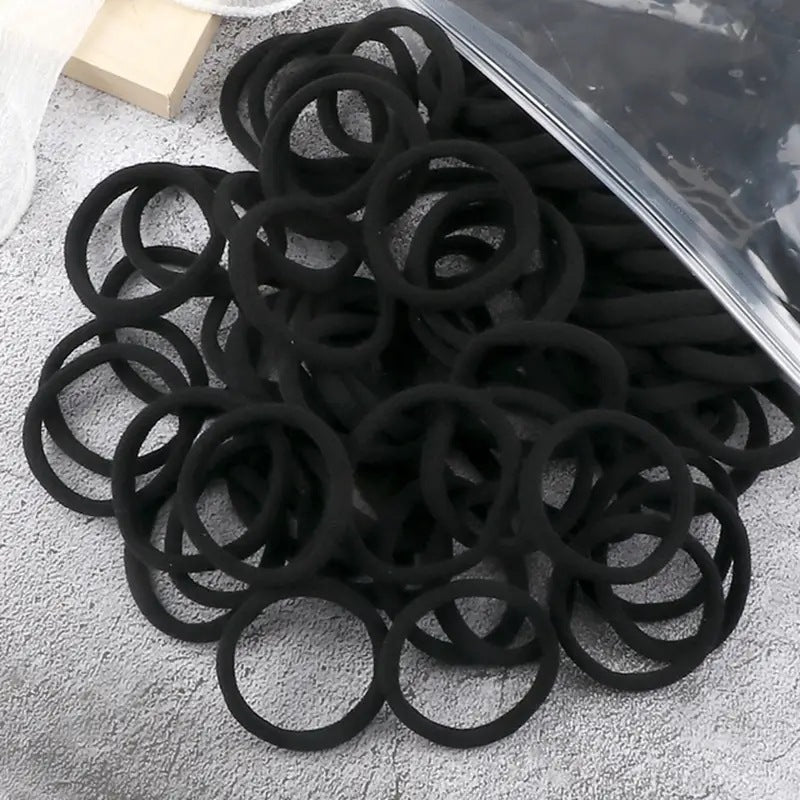 Towel Ring Hair Bands 4cm Solid Color For Ponytail