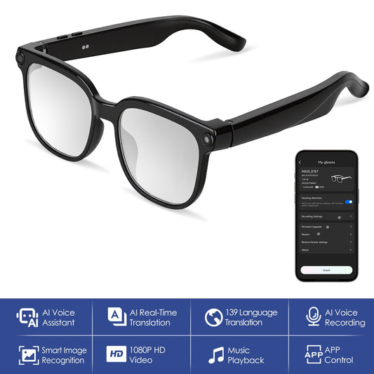 Exclusive Smart AI Glasses With Camera Real Time Translation 139 Languages Voice Assistant AI