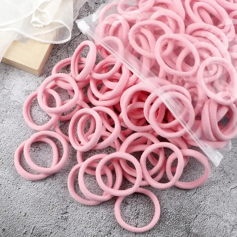 Towel Ring Hair Bands 4cm Solid Color For Ponytail