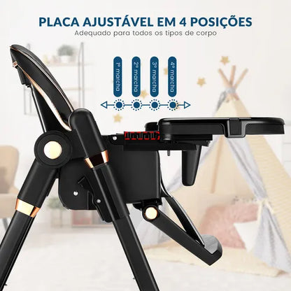 Baby Feeding Chair, Portable High Chair, Black