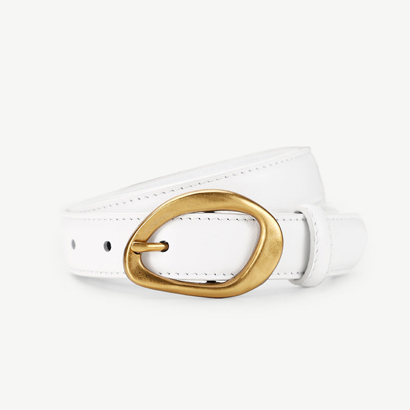 Stylish Versatile Womens Belt Made From Top-layer Cowhide