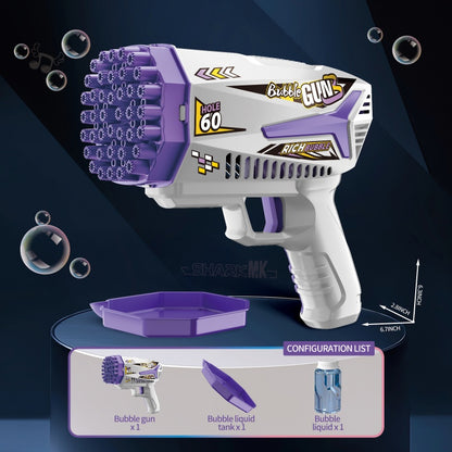 60-hole Bubble Gun - Purple
