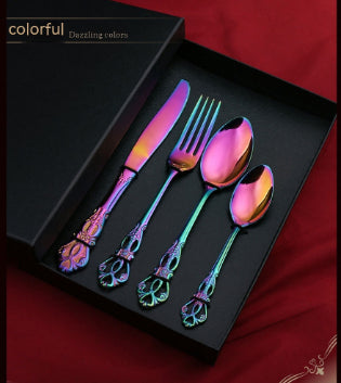 Stainless Steel Western Food Tableware Set Steak Knife And Fork Gift Box Steak Knife, Fork And Spoon